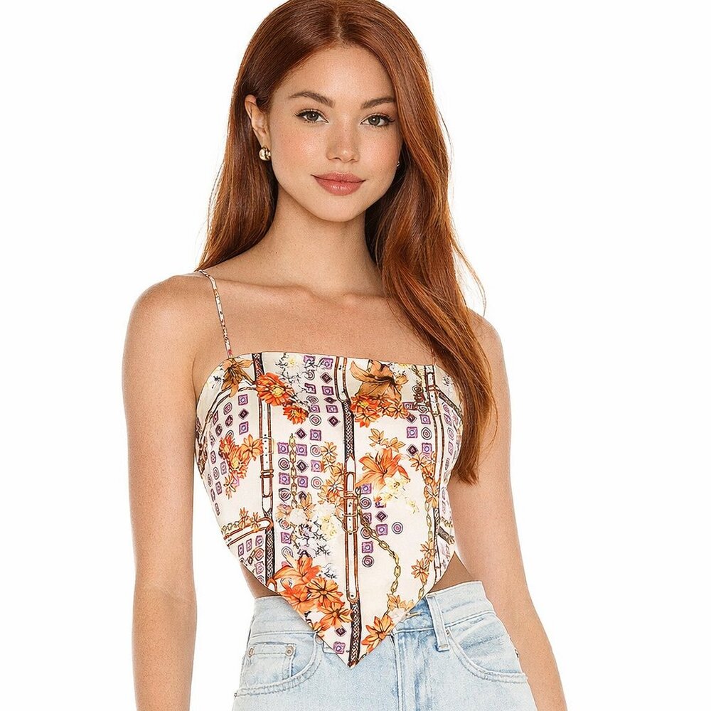 SUPERDOWN Nelly Scarf Top, Size Small